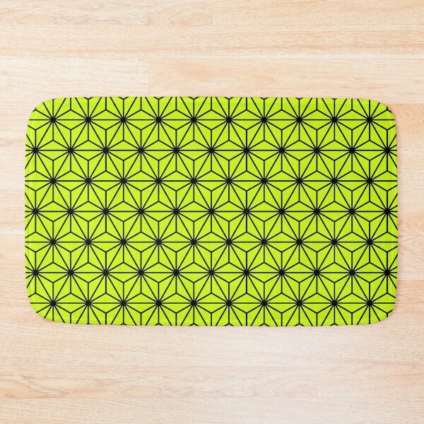 Item preview, Arctic Lime Yellow Asanoha - Japanese Traditional Pattern designed and sold by KinitaDesign.
