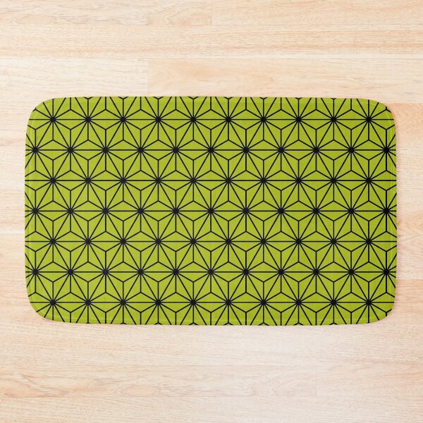 Item preview, Acid Green Yellow Asanoha - Japanese Traditional Pattern designed and sold by KinitaDesign.