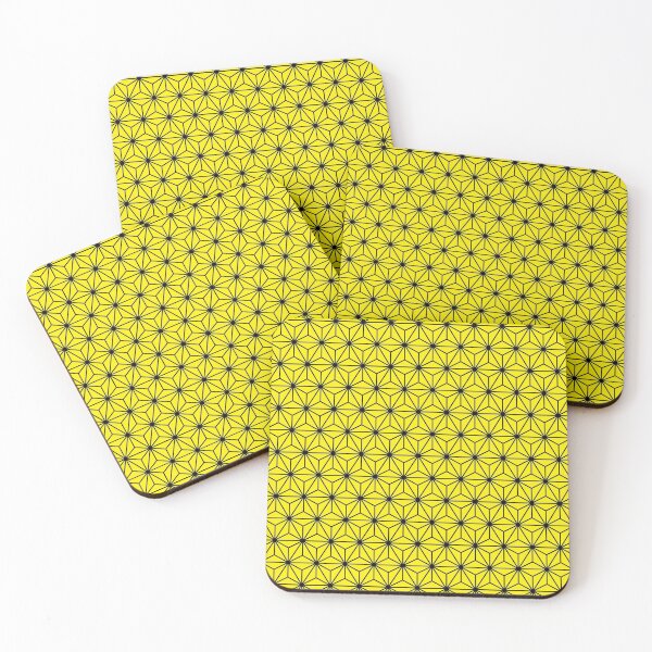 Item preview, Canary Yellow Asanoha - Japanese Traditional Pattern designed and sold by KinitaDesign.
