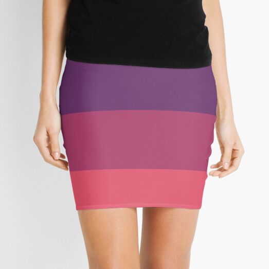 Magma Sky Mix Solid Color Mini Skirt