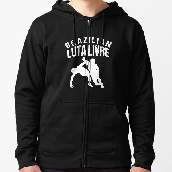 Awesome Brazilian Martial Arts Luta Livre Freestyle Fighter Zip Hoodie