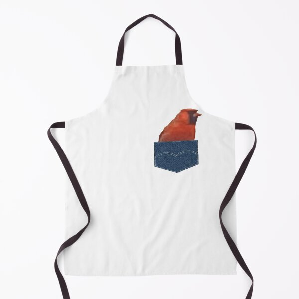 Item preview, CUTE RED ROBIN IN POCKET designed and sold by RetroPlaceee.