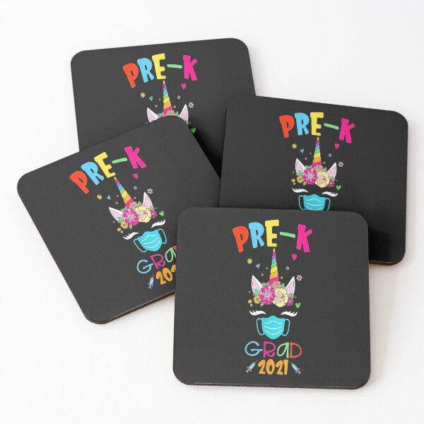 Item preview, PreK Graduate Grad 2021 for Girls Unicorn With Mask TShirt123 designed and sold by blancatawa.