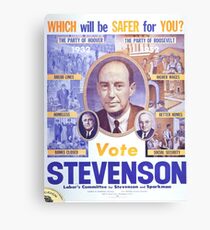 Vintage poster - Adlai Stevenson Canvas Print