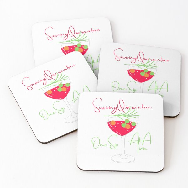 Item preview, Serviving Quarantine One Sip At A Time designed and sold by Red-ElYoubi.