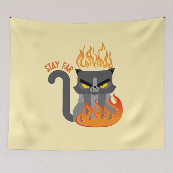 Item preview, Stay Far (Angry Cat) designed and sold by leBoosh-Designs.