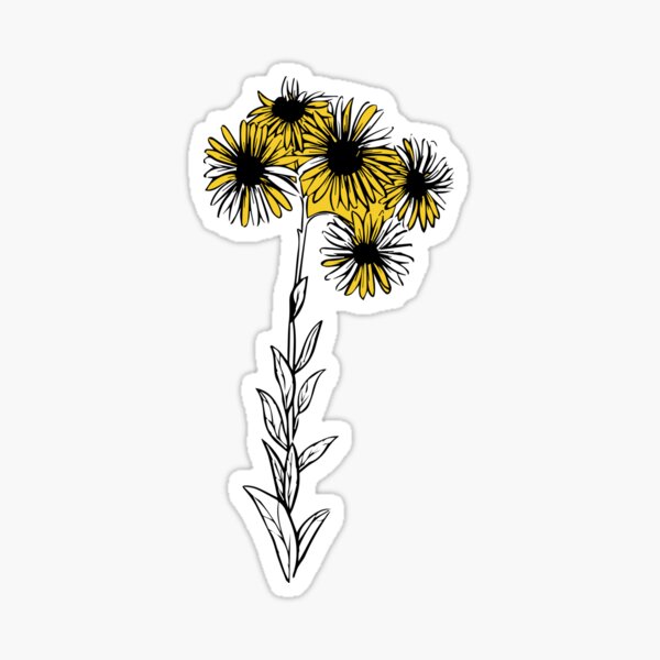 "sunflower aesthetic " Sticker by geekadesigns Redbubble
