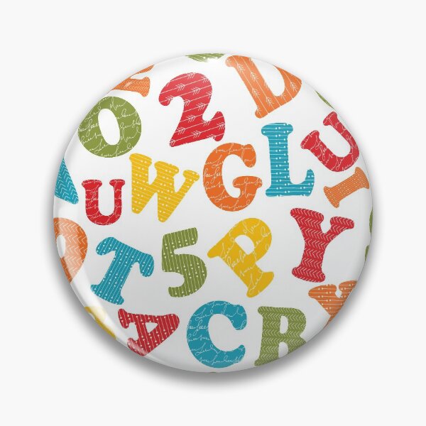 Item preview, Alphabet Letters And Numbers Pattern - Bright Colors designed and sold by Primroaddesigns.