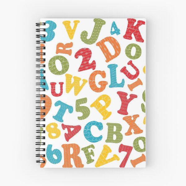 Item preview, Alphabet Letters And Numbers Pattern - Bright Colors designed and sold by Primroaddesigns.