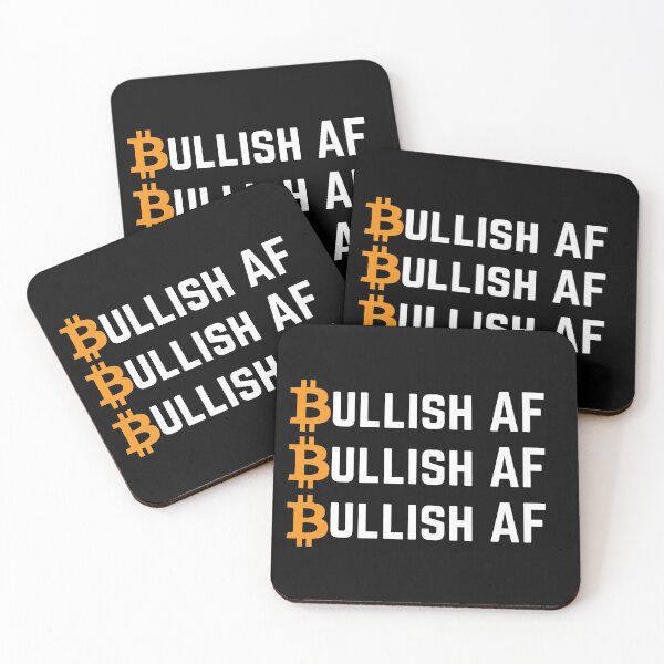 Item preview, Bullish AF Bitcoin BTC Typography Design designed and sold by Unworldly.