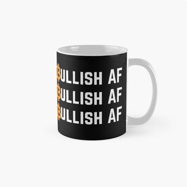 Aperçu de l'œuvre Conception de typographie Bullish AF Bitcoin BTC créée et vendue par Unworldly.
