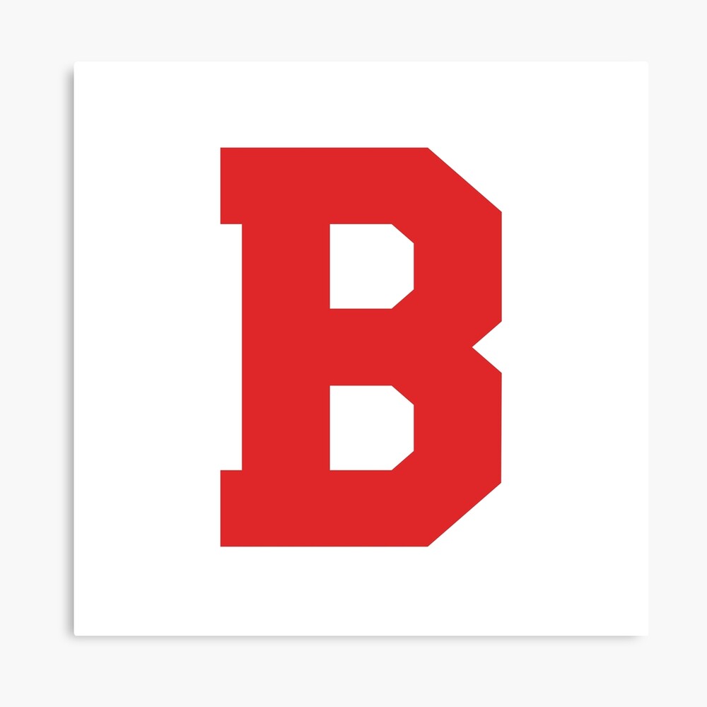 alphabet red b sports letter b photographic print for sale by thecultstuff redbubble