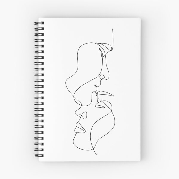Item preview, Couple kissing romantic abstract line work designed and sold by 0kin-andre.