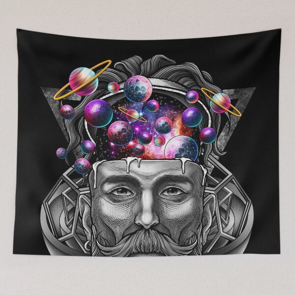 Item preview, Long beard hipster trippy solar system (Winya No. 185) designed and sold by Winya.