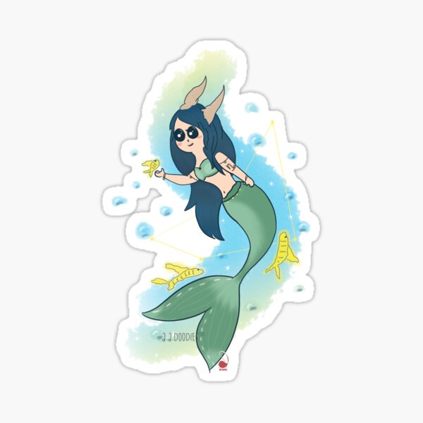 Capricorn Mermaid Sticker