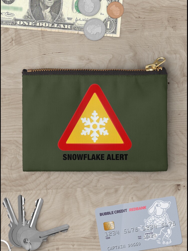 Thumbnail 3 of 4, Zipper Pouch, SnowFlake Alert designed and sold by 73553.