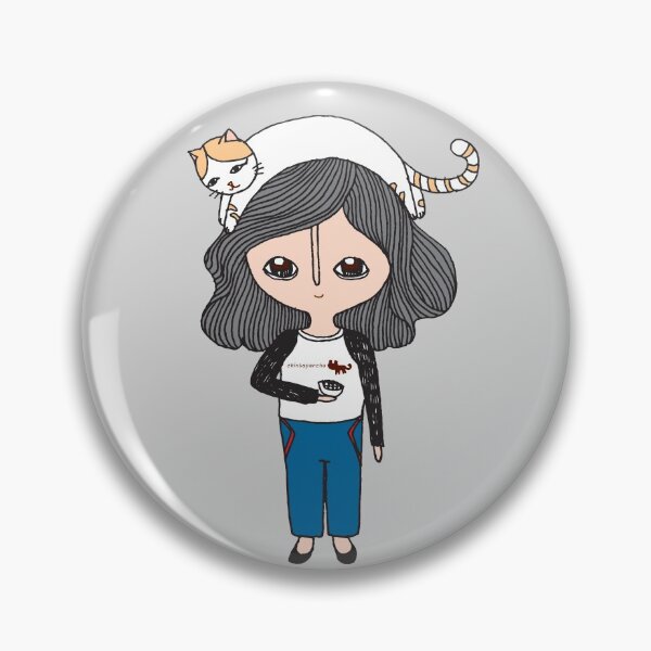 Item preview, girl cat on head designed and sold by chintaparchu.
