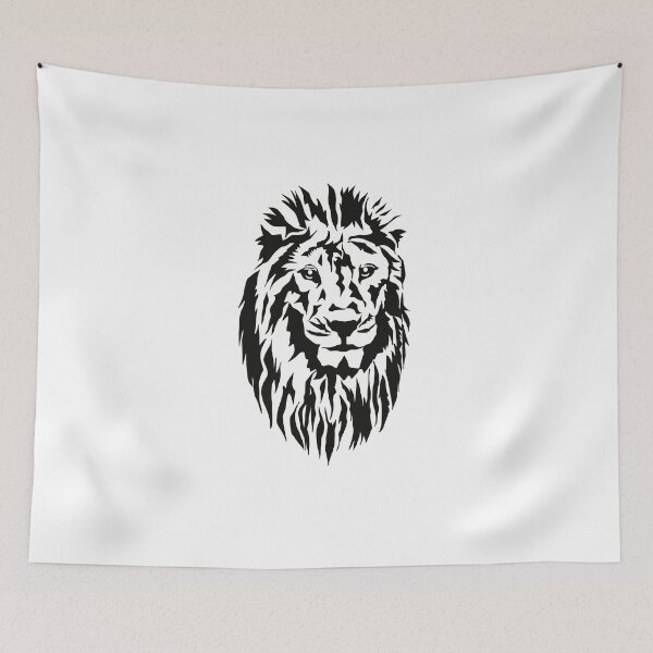 Item preview, Lion Face (Black and White) designed and sold by breathingada.