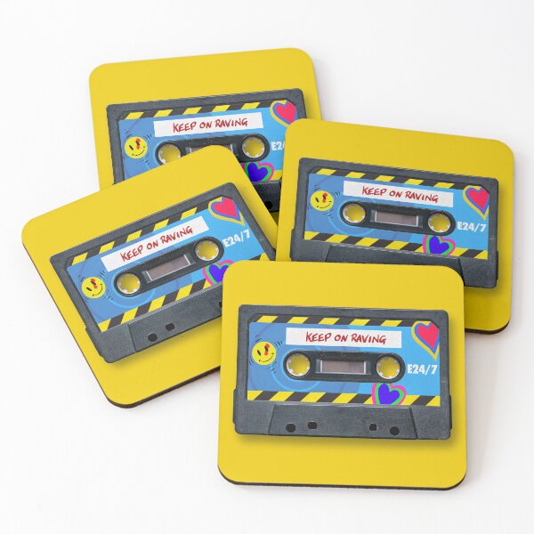 Item preview, Keep On Raving - Rave Mix Tape Design designed and sold by NearTheKnuckle.