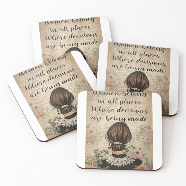 Item preview, Ruth Bader Ginsburg Feminist Women Belong In All Places Where Decisions Are Being Made Poster designed and sold by NelaTesarik.