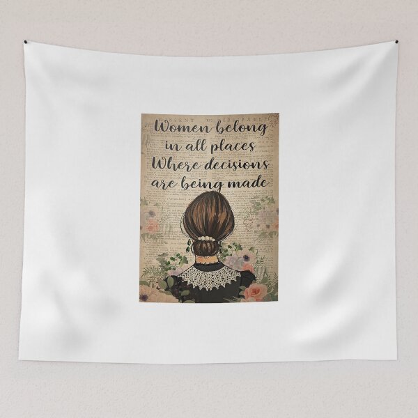 Item preview, Ruth Bader Ginsburg Feminist Women Belong In All Places Where Decisions Are Being Made Poster designed and sold by NelaTesarik.
