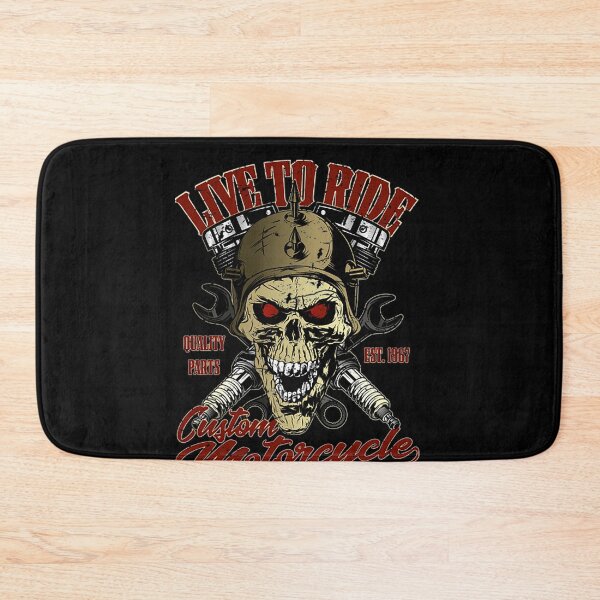 Item preview, Live to Ride - Motorcycle Biker Skull designed and sold by bonesof987.