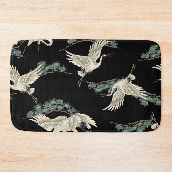 Item preview, Japanese Cranes in Embroidered Style designed and sold by Uncommon Cents.