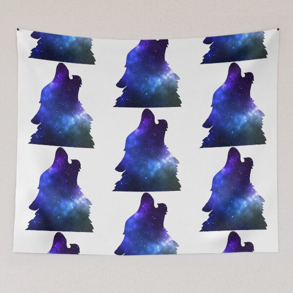 Item preview, Galaxy wolf howl designed and sold by wolves-soul28.