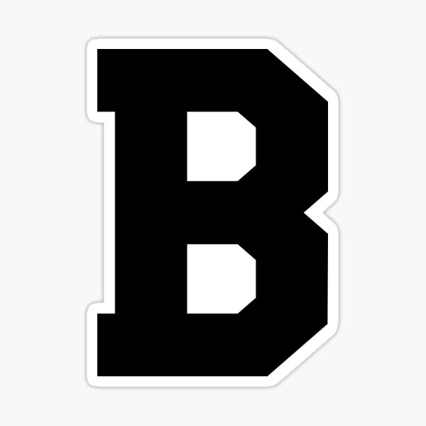 "Alphabet, Black B, Sports Letter B" Sticker For Sale By TheCultStuff ...