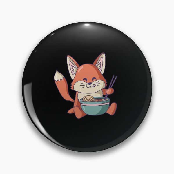Item preview, Cute Fox with Ramen - Kawaii Designs designed and sold by Watersolution.