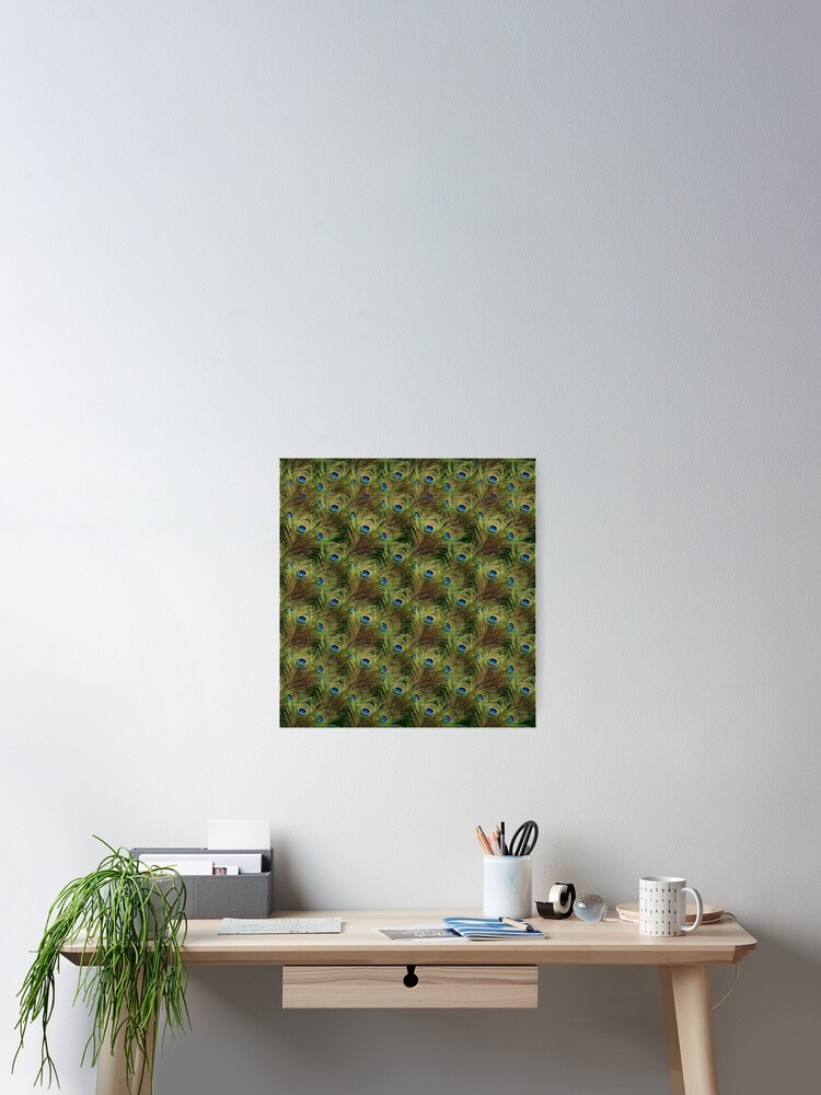 Thumbnail 2 of 3, Poster, Peacock Feathers designed and sold by vkdezine.