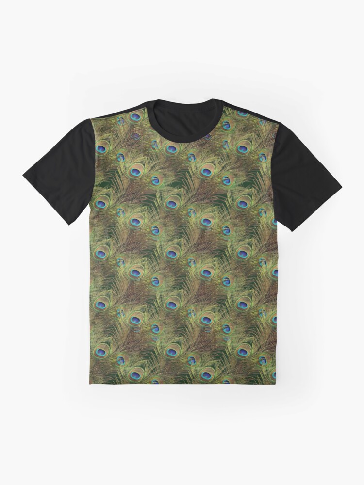 Alternate view of Peacock Feathers Graphic T-Shirt