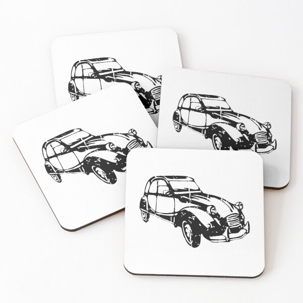 Item preview, Silhouette 2CV - Ente Döschwo Auto Retro Shirt designed and sold by 2CV-Oldtimers.