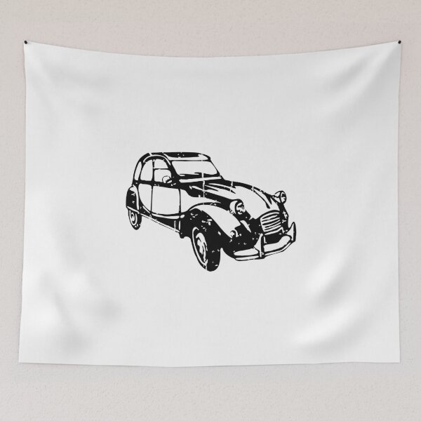 Item preview, Silhouette 2CV - Ente Döschwo Auto Retro Shirt designed and sold by 2CV-Oldtimers.