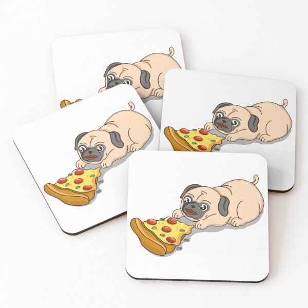 Item preview, Pug Eating Pizza designed and sold by Kimprut.