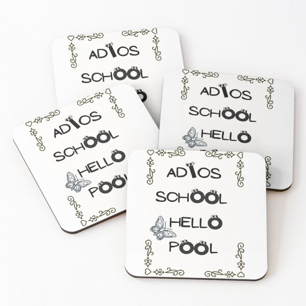 Item preview, Adios school hello pool Sticker designed and sold by Preetydesign.