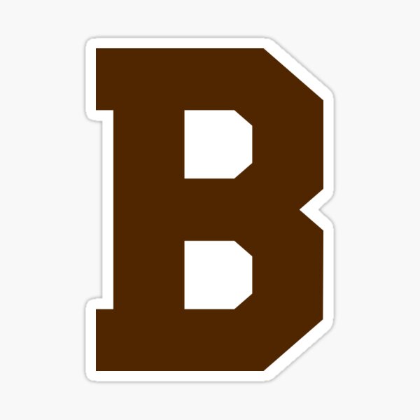 "Alphabet, Brown B, Sports Letter B" Sticker For Sale By TheCultStuff ...