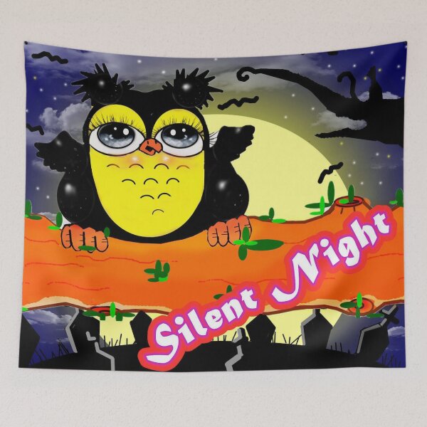 Item preview, Owl-silent night  designed and sold by Shirley cute art .