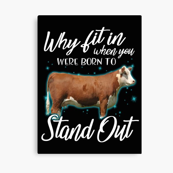 Item preview, Why fit in when you were born to stand out Hereford cattle t-shirt. Awesome gift for cattle lover designed and sold by Titmit.