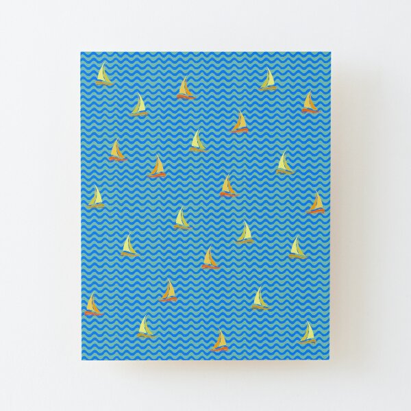 Fishing Boats Wood Mounted Print