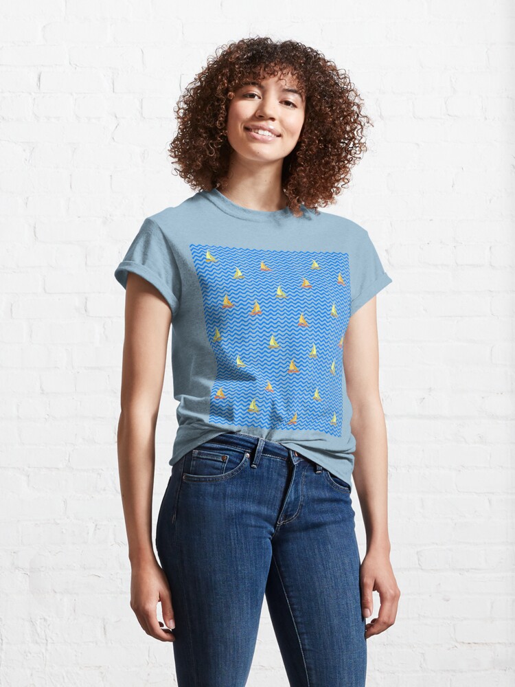 Thumbnail 4 of 7, Classic T-Shirt, Fishing Boats designed and sold by vkdezine.