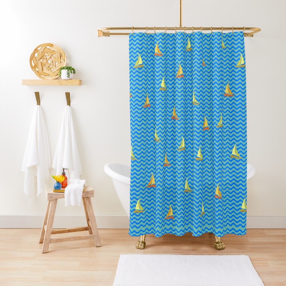 Fishing Boats Shower Curtain