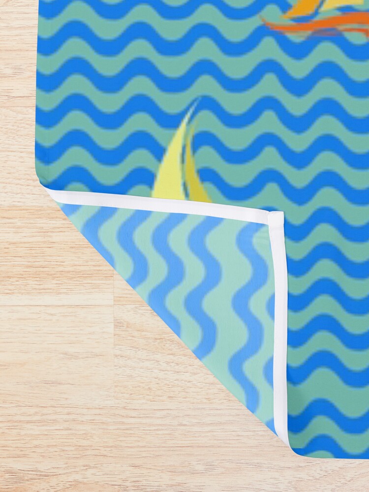 Alternate view of Fishing Boats Shower Curtain