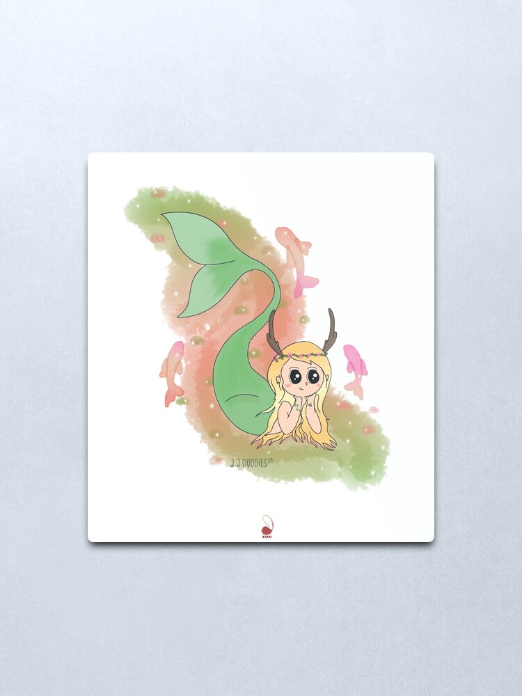 Alternate view of Taurus Mermaid Metal Print