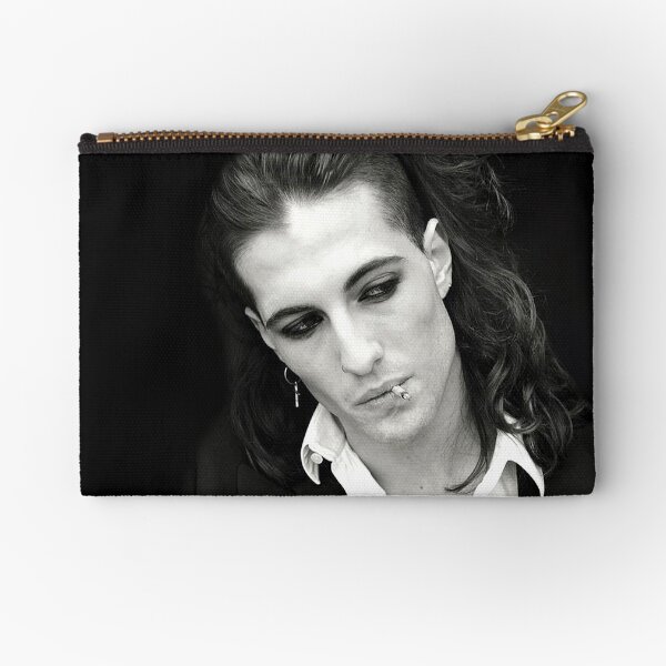 David Damiano bw smoke MÅNESKIN Zipper Pouch