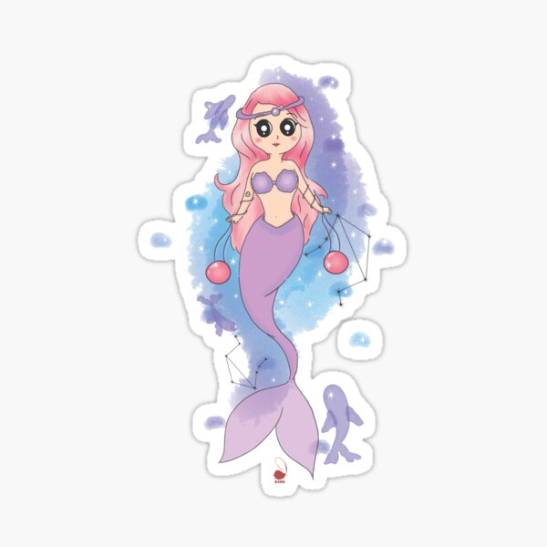 Libra Mermaid Sticker
