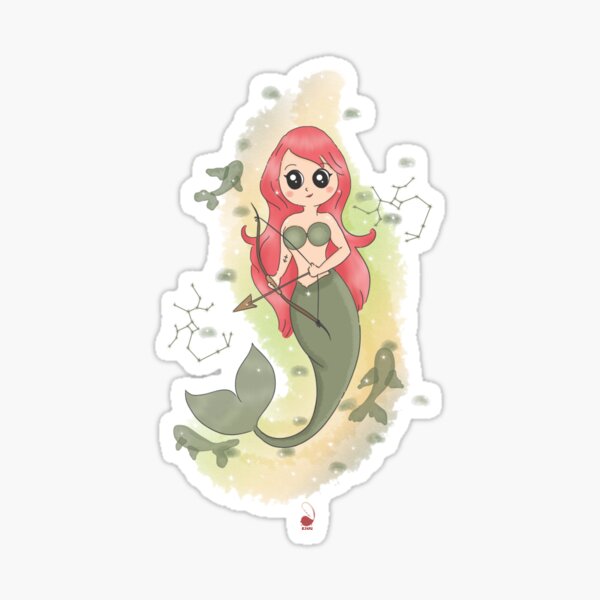 Saggitarius Mermaid Sticker