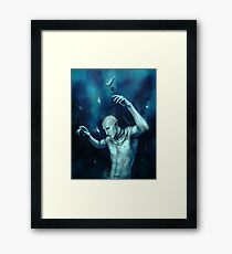 Oceans so deep, he will drown in his sleep Framed Print