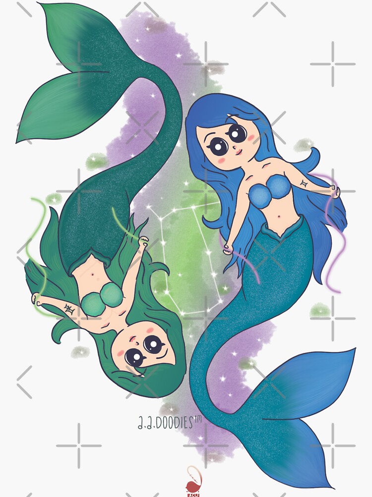 Gemini Mermaids by Aadoodles-ACU