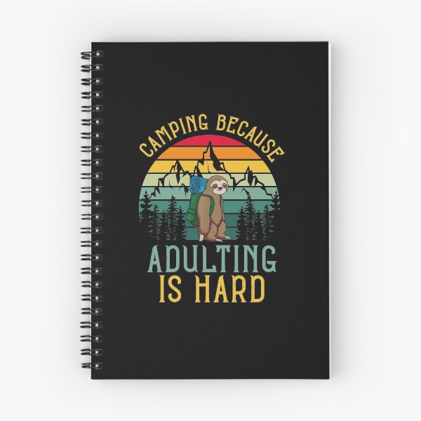 Item preview, Camping Because Adulting Is Hard Funny camping SlothL Vintage  gift designed and sold by Theobsessed01.